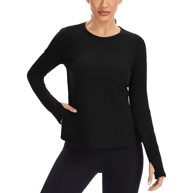 MATHCAT Thermal Shirts for Women Fleece Lined Long Sleeve Thermal Tops Base Layer Winter Gear Running Athletic Underwear
