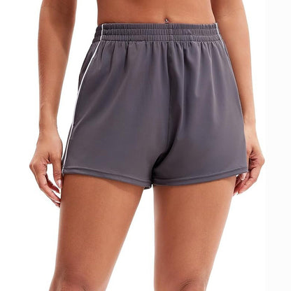MATHCAT Womens Workout Shorts, Elastic High Waist Athletic Shorts with Pockets Stretchy Active Shorts for Running Sports