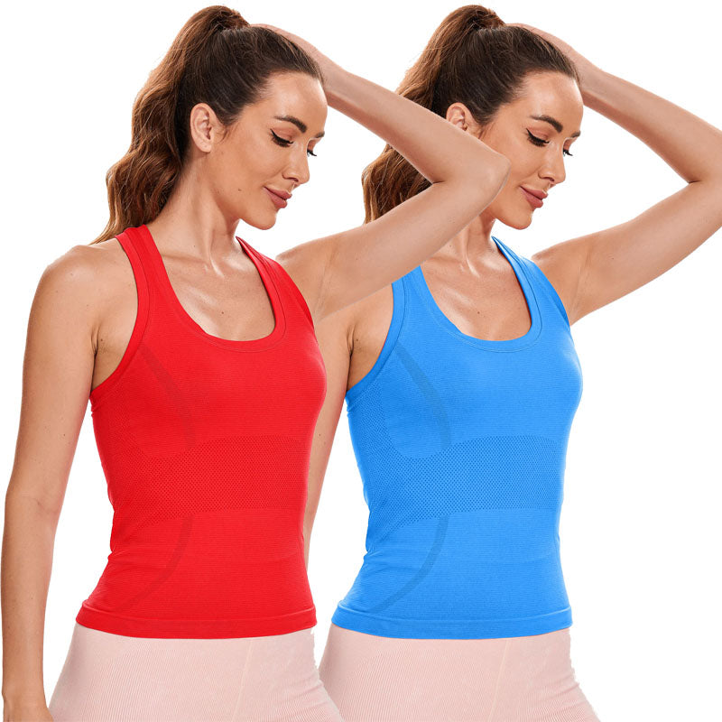 MathCat 2 Pack  Racerback Athletic Yoga Women Tank Tops